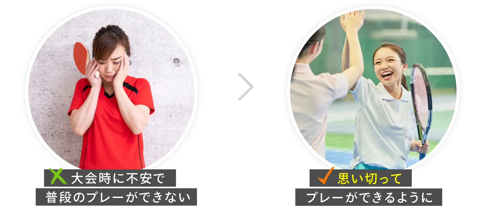 大会時に不安で普段のプレーができない